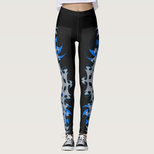 grau und blau leggings (Vorderseite)