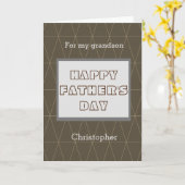 Grau und braun Moderner Vater Tag Großmutter Karte (Gelbe Blume)