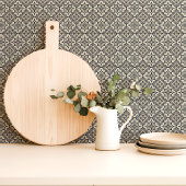 Grau und Creme Geometric Floral Fliese