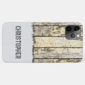 Grau und cremefarbene rustikale Imitate Holz geben Case-Mate iPhone Hülle (Rückseite (Horizontal))