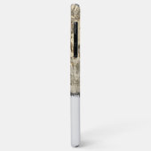 Grau und cremefarbene rustikale Imitate Holz geben Case-Mate iPhone Hülle (Hinten/Links)