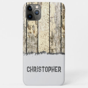 Grau und cremefarbene rustikale Imitate Holz geben Case-Mate iPhone Hülle