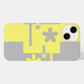 grau und gelb, Case-Mate iPhone hülle (Rückseite (Horizontal))