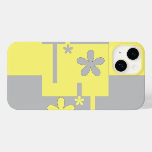 grau und gelb, Case-Mate iPhone hülle (Rückseite (Horizontal))