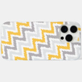 Grau und Gelb Diagonal Zigzag Ikat Muster Case-Mate iPhone Hülle (Rückseite (Horizontal))