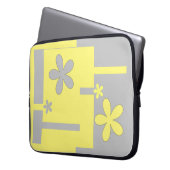 grau und gelb, laptopschutzhülle (Vorderseite Links)