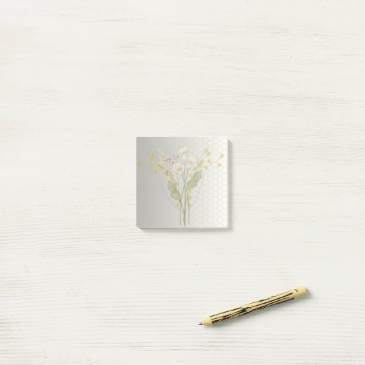 grau und gelb post-it klebezettel (Auf Schreibtisch)