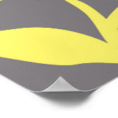 Grau und Gelb Poster (Ecke)