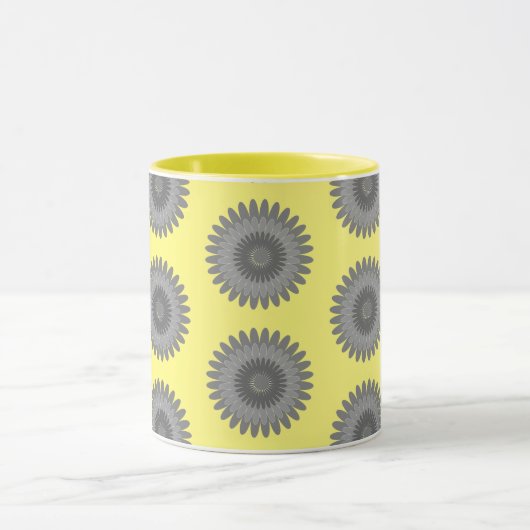 grau und gelb, tasse (Zentrum)