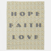 Grau und Gold Awareness Ribbon Angel Blanket Fleecedecke (Vorderseite)