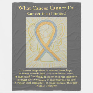Grau und Gold Awareness Ribbon Angel Blanket Fleecedecke