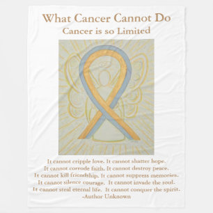 Grau und Gold Awareness Ribbon Angel Blanket Fleecedecke