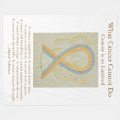 Grau und Gold Awareness Ribbon Angel Blanket Fleecedecke (Vorderseite (Horizontal))