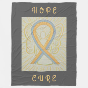 Grau und Gold Awareness Ribbon Angel Chemo Blanket Fleecedecke