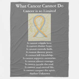 Grau und Gold Awareness Ribbon Art Fleece Blanket