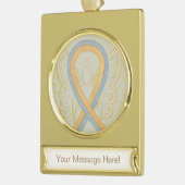 Grau und Gold Awareness Ribbon Engel Ornament (Links)