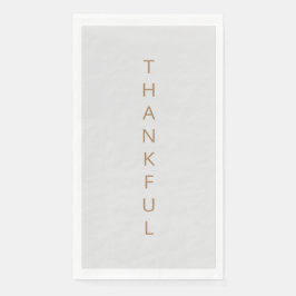 Grau und Gold Dankbarkeit Napkin Serviette