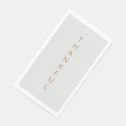 Grau und Gold Dankbarkeit Napkin Serviette (Ecke)