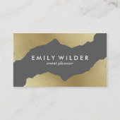 Grau und Gold getaucht | Visitenkarte (Vorderseite)