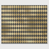 Grau- und Goldfolie Diamond Geschenkpapier (Flach)