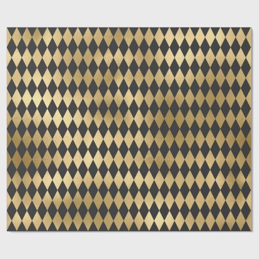 Grau- und Goldfolie Diamond Geschenkpapier (Flach)