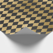 Grau- und Goldfolie Diamond Geschenkpapier (Ecke)