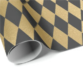 Grau- und Goldfolie Diamond Geschenkpapier (Rolleneckpunkt)