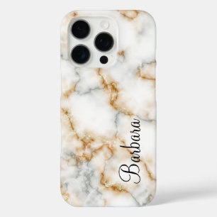 Grau- und Goldmarmor personalisierbar iPhone 16 Pro Hülle