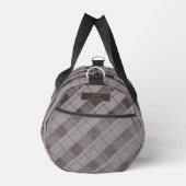 Grau und Grau Kariert, Ihr Name Duffle Bag (Rechts)