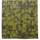 Grau und Grün abstrakt Duschvorhang (Vorderseite)