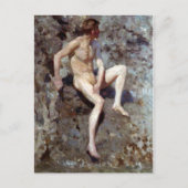 Grau und Grün Postkarte (Vorderseite)