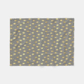 Grau und Imitat-Goldpfeil-Muster Fleecedecke (Vorderseite (Horizontal))
