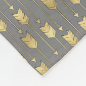 Grau und Imitat-Goldpfeil-Muster Fleecedecke (Ecke)