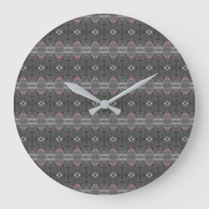Grau- und Korallenwand Große Wanduhr