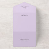 Grau- und Lavendel-Rose All In One Einladung (Außenbereich)
