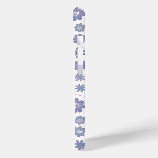 Grau- und Lavendelmuster Case-Mate iPhone Hülle (Rückseite / Links)