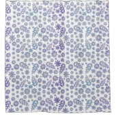 Grau- und Lavendelmuster Duschvorhang (Vorderseite)