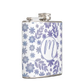 Grau- und Lavendelmuster Flachmann (Rechts)