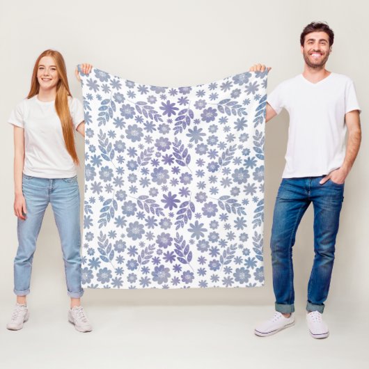 Grau- und Lavendelmuster Fleecedecke (Beispiel)