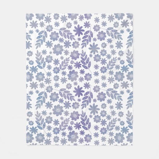 Grau- und Lavendelmuster Fleecedecke (Vorderseite)