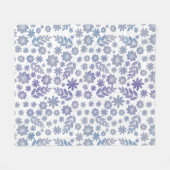 Grau- und Lavendelmuster Fleecedecke (Vorderseite (Horizontal))