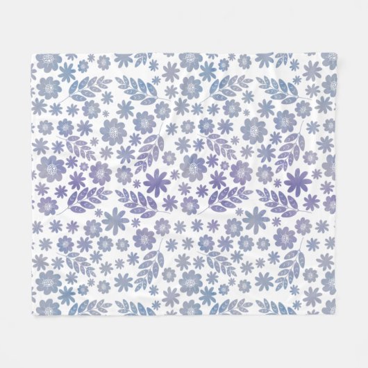 Grau- und Lavendelmuster Fleecedecke (Vorderseite (Horizontal))