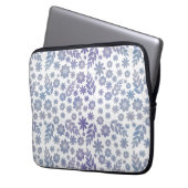 Grau- und Lavendelmuster Laptopschutzhülle (Vorderseite Links)