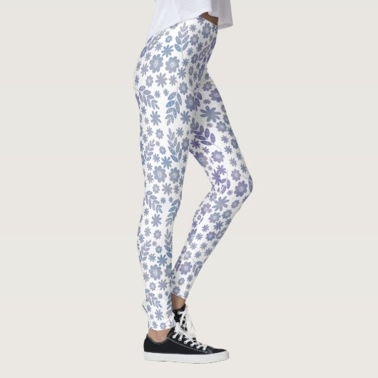 Grau- und Lavendelmuster Leggings (Rechts)