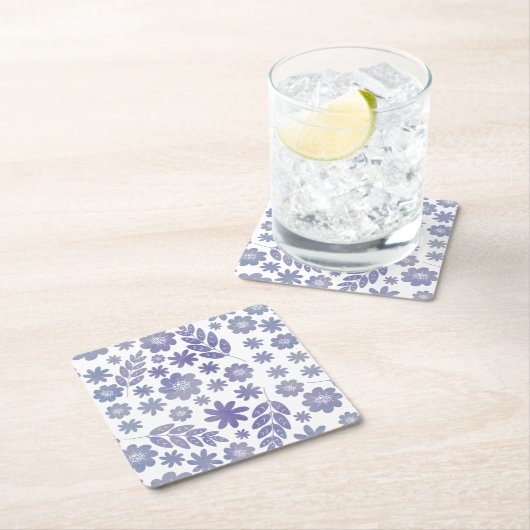 Grau- und Lavendelmuster Rechteckiger Pappuntersetzer (Vor Ort)