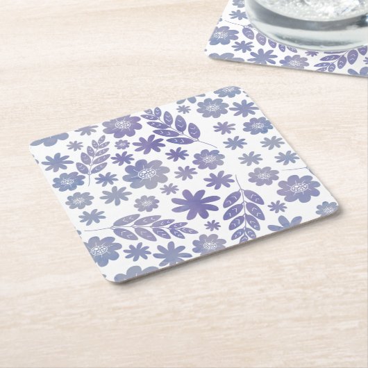 Grau- und Lavendelmuster Rechteckiger Pappuntersetzer (angewinkelt)
