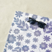 Grau- und Lavendelmuster Strandtuch (Beispiel)