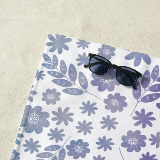 Grau- und Lavendelmuster Strandtuch (Beispiel)