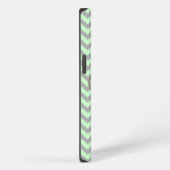 Grau und Mint Chevron iPhone Hülle (Rechte Seite)