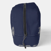 Grau- und Navy-Blau-Fisch-Design Waschbeutel (Rechts)